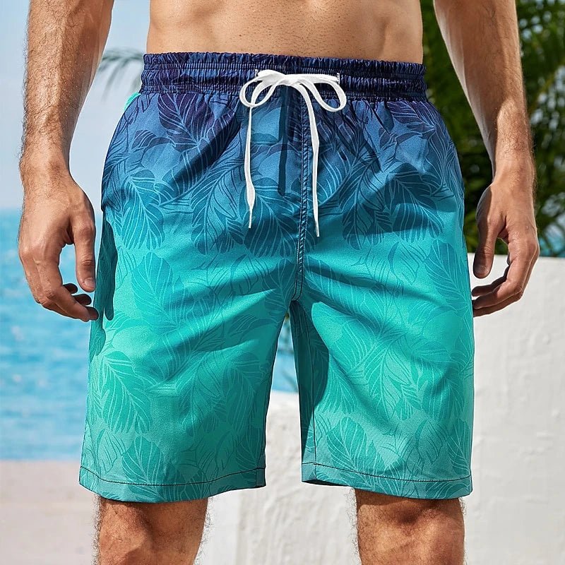 Palm Trees Shorts - Aqua Blue - Coastier