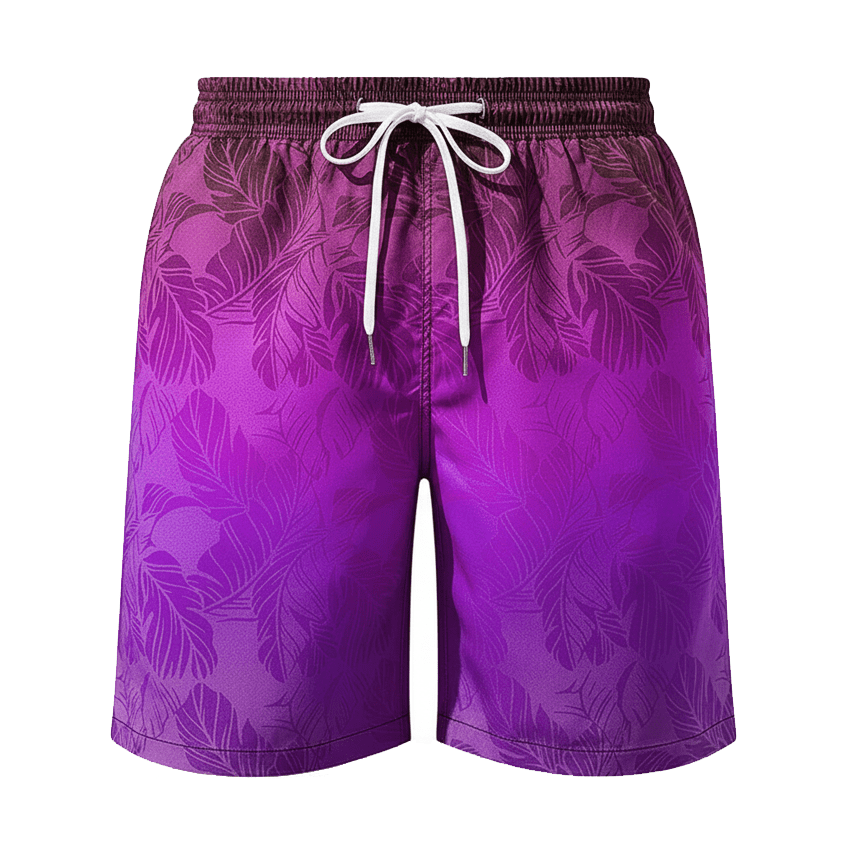 Palm Trees Shorts - Purple - Coastier