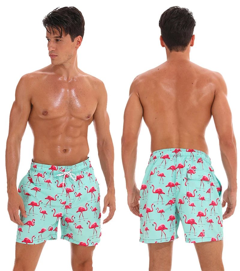 Green Flamingo Shorts - Coastier