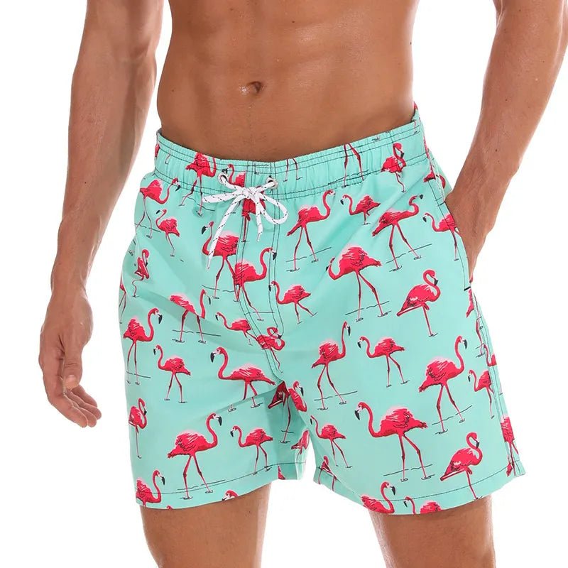 Green Flamingo Shorts - Coastier