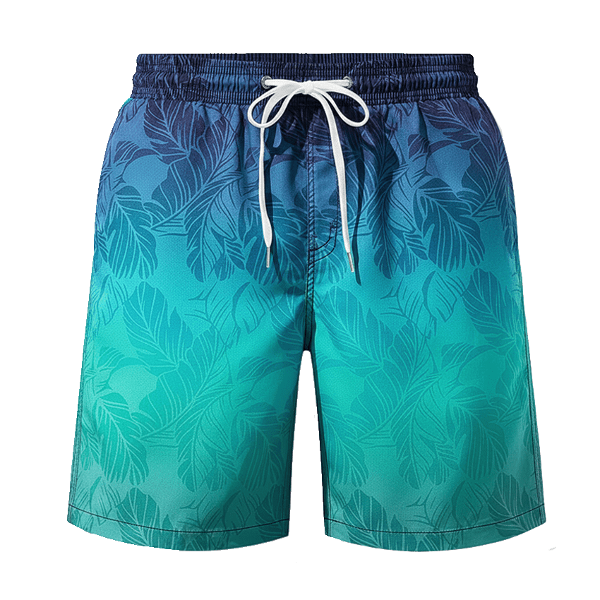 Palm Trees Shorts - Aqua Blue - Coastier